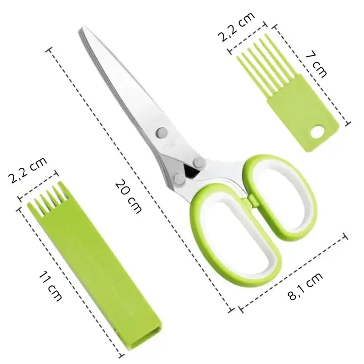 Tesoura de Cozinha Multifuncional Aço Inoxidável 5 Lâminas BStocker