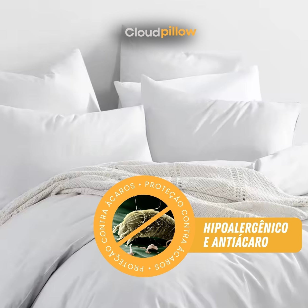 CloudPillow™ Travesseiro Premium Pluma de Ganso - Conforto de Hotel 5 Estrelas