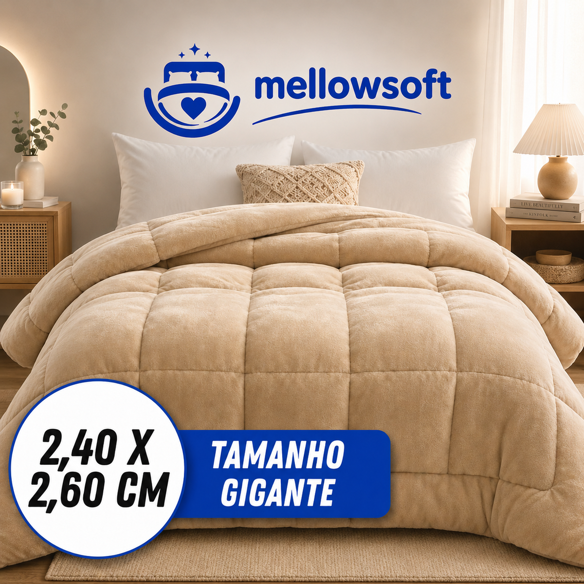 [COMPRE 1, LEVE 3] MellowSoft™ Edredom Premium Algodão Turco - Conforto de Hotel 5 Estrelas