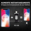 Pen Drive 4 em 1 para Celular BStocker - IOS, Android, USB e Tipo C