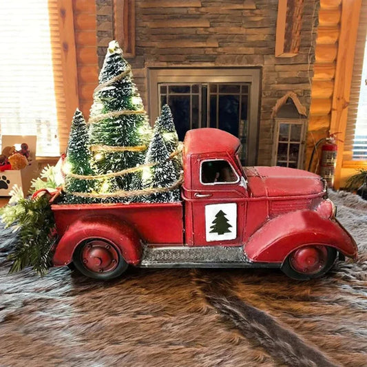 Decoração de Natal Caminhão Retrô Com Luzes