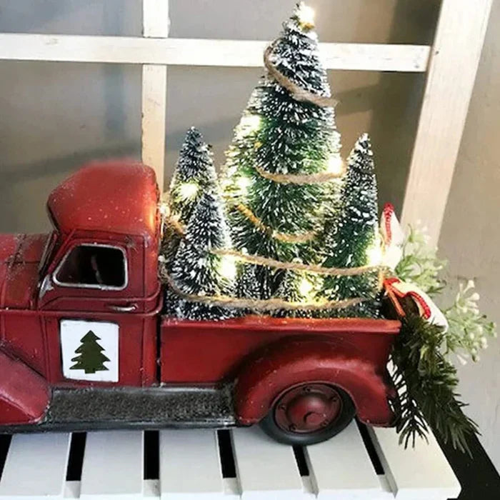 Decoração de Natal Caminhão Retrô Com Luzes