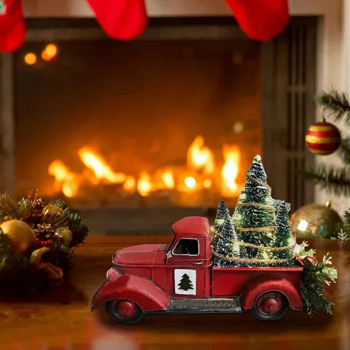 Decoração de Natal Caminhão Retrô Com Luzes