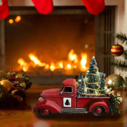 Decoração de Natal Caminhão Retrô Com Luzes