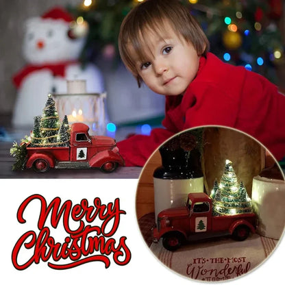 Decoração de Natal Caminhão Retrô Com Luzes