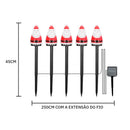 Decoração de Natal para Jardim Luminária Solar de Espeto 5 em 1 Papai Noel Bigstock
