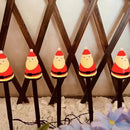 Decoração de Natal para Jardim Luminária Solar de Espeto 5 em 1 Papai Noel Bigstock