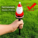 Decoração de Natal para Jardim Luminária Solar de Espeto 5 em 1 Papai Noel Bigstock