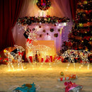 Decoração de Natal para Jardim Luzes LED Renas Natalinas Bigstock (Kit com 3 Peças)