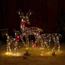 Decoração de Natal para Jardim Luzes LED Renas Natalinas Bigstock (Kit com 3 Peças)