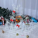 Decoração de Natal para Jardim Luzes LED Renas Natalinas Bigstock (Kit com 3 Peças)