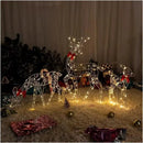 Decoração de Natal para Jardim Luzes LED Renas Natalinas Bigstock (Kit com 3 Peças)
