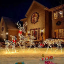 Decoração de Natal para Jardim Luzes LED Renas Natalinas Bigstock (Kit com 3 Peças)