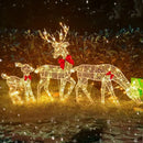 Decoração de Natal para Jardim Luzes LED Renas Natalinas Bigstock (Kit com 3 Peças)
