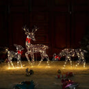 Decoração de Natal para Jardim Luzes LED Renas Natalinas Bigstock (Kit com 3 Peças)