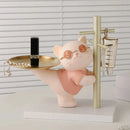 Escultura Decorativa Gato da Sorte com Bandeja Porta Objetos Bigstock