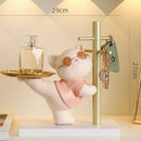 Escultura Decorativa Gato da Sorte com Bandeja Porta Objetos Bigstock