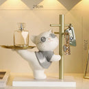 Escultura Decorativa Gato da Sorte com Bandeja Porta Objetos Bigstock
