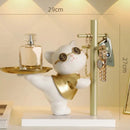 Escultura Decorativa Gato da Sorte com Bandeja Porta Objetos Bigstock