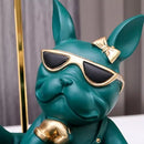Escultura Decorativa e Porta Objetos Casal Bulldog Francês Bigstock
