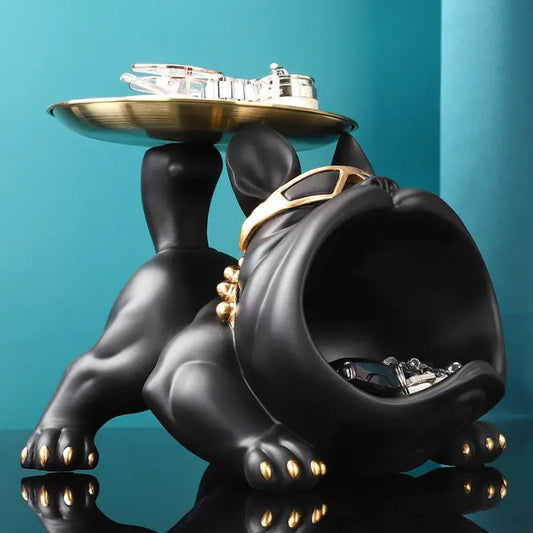 Escultura Decorativa e Porta Objetos com Bandeja Bulldog Big Mouth 2.0 Bigstock