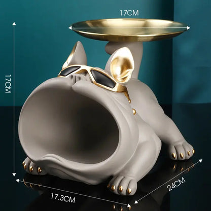 Escultura Decorativa e Porta Objetos com Bandeja Bulldog Big Mouth 2.0 Bigstock