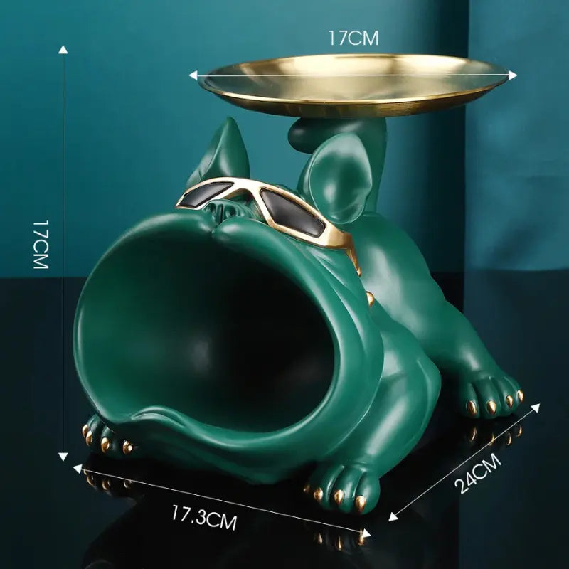 Escultura Decorativa e Porta Objetos com Bandeja Bulldog Big Mouth 2.0 Bigstock