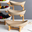 Fruteira de Mesa Moderna com Madeira Nobre para Cozinha 2 a 3 Andares Bigstock