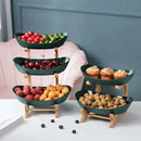 Fruteira de Mesa Moderna com Madeira Nobre para Cozinha 2 a 3 Andares Bigstock