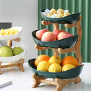 Fruteira de Mesa Moderna com Madeira Nobre para Cozinha 2 a 3 Andares Bigstock