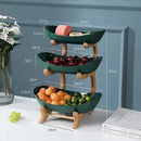 Fruteira de Mesa Moderna com Madeira Nobre para Cozinha 2 a 3 Andares Bigstock