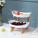 Fruteira de Mesa Moderna com Madeira Nobre para Cozinha 2 a 3 Andares Bigstock