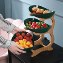 Fruteira de Mesa Moderna com Madeira Nobre para Cozinha 2 a 3 Andares Bigstock