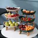 Fruteira de Mesa Moderna com Madeira Nobre para Cozinha 2 a 3 Andares Bigstock
