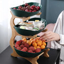 Fruteira de Mesa Moderna com Madeira Nobre para Cozinha 2 a 3 Andares Bigstock
