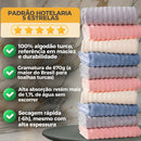 Kit 6 Toalhas Premium Algodão Turco + 4 Rosto (BRINDE)