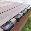 Luminária Externa de Led Solar À Porva D'água Para Muro, Escada, Cercas Bigstock