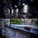 Luminária Externa de Led Solar À Porva D'água Para Muro, Escada, Cercas Bigstock
