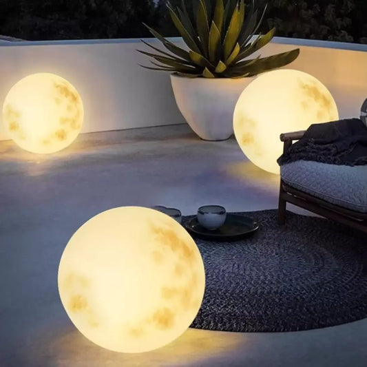 Luminária Solar Lua Cheia Decoração para Jardim Bigstock