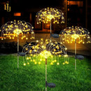 Luminária Solar para Jardim Fogos de Artifício Bigstock