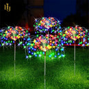 Luminária Solar para Jardim Fogos de Artifício Bigstock