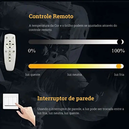 Luminária de Parede 3D Lua Cheia com Controle Remoto Bigstock