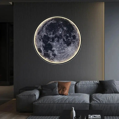 Luminária de Parede 3D Lua Cheia com Controle Remoto Bigstock