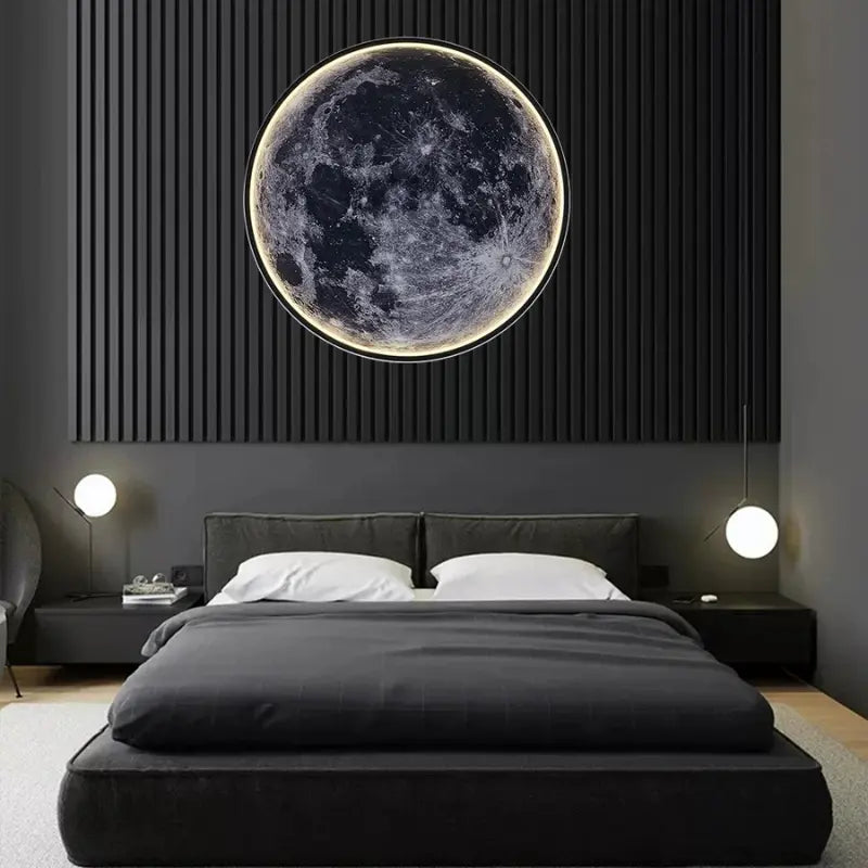 Luminária de Parede 3D Lua Cheia com Controle Remoto Bigstock