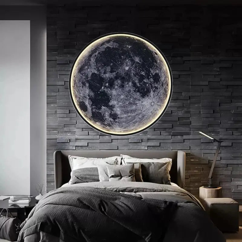 Luminária de Parede 3D Lua Cheia com Controle Remoto Bigstock
