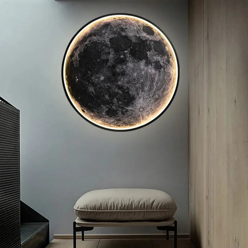 Luminária de Parede 3D Lua Cheia com Controle Remoto Bigstock