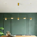 Lustre Pendente Moderno Dourado Led