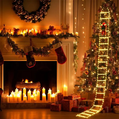 Luzes de Natal LED Escada do Papai Noel Bigstock