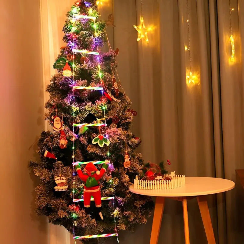 Luzes de Natal LED Escada do Papai Noel Bigstock