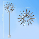 Moinho de Vento Mágico 3D Aço Inox Decoração para Jardim Externo Bigstock